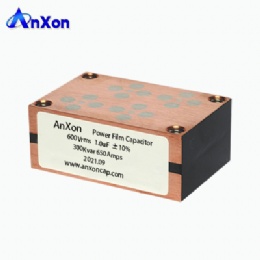 Foil type high frequency film induction heating conduction cooled capacitor